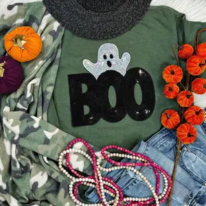 Sequin Boo Ghost Patch