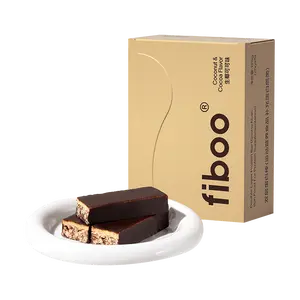 FIBOO Double Layer Protein Bars, Coconut & Cocoa Flavor, 5pcs