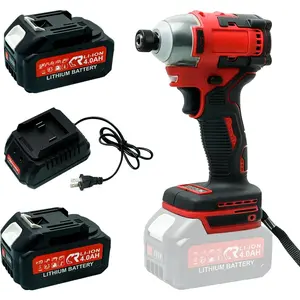 Max 20V   Cordless  Driver 2650 in - lbs, 1/4 Inch, Max 3800 RPM, Compatible with Makita 18V , Included 2 * 4.0 Ah  and Charger