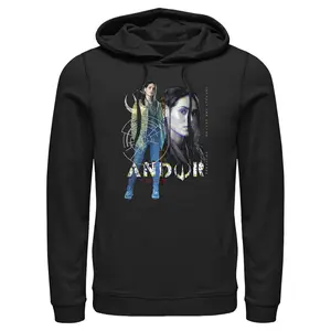Men's Star Wars: Andor Female Rebel Glitched Pull Over Hoodie