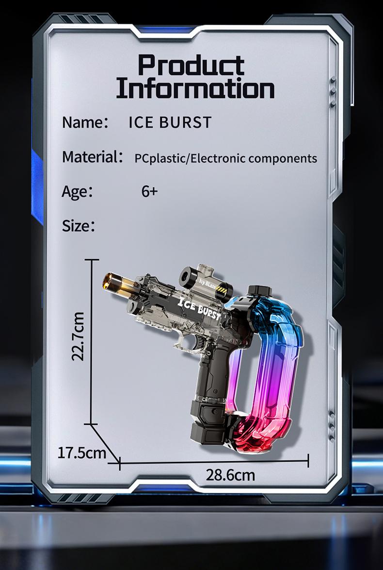 【Summer Time】Electric Water Guns for Adult Kid, With lighting and sound effects Strongest Full Automatic Water Pistol High Capacity 500+ Water Blaster, Range Powerful Classic Water Squirt, Summer Outdoor Swimming Pool Water Toy summervibes team toys