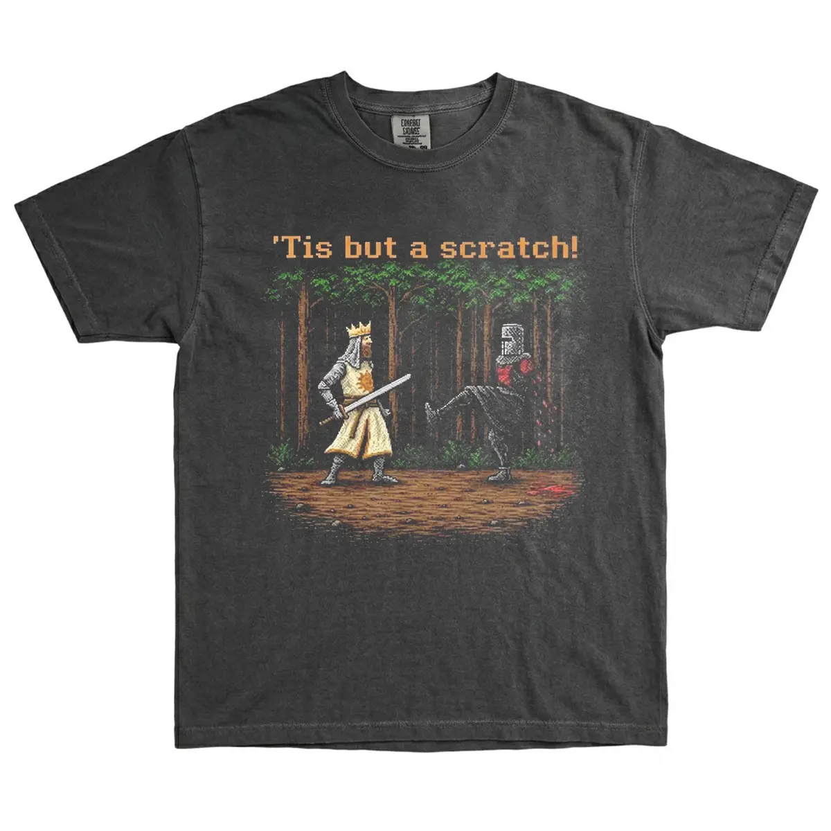 Tis But a Scratch Medieval Knight T-Shirt, Funny Fantasy Armor Graphic Tee, Vintage Knightcore Shirt, Medieval Humor Gift