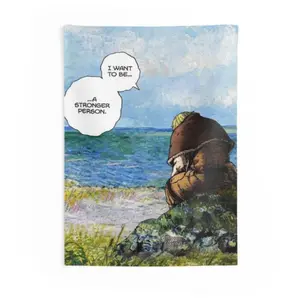 Thorfinn From Vinland Saga Indoor Wall Tapestry, Inspiring Flag For Home Decor, Anime Tapestry, Wall Hanging, Large Fabric Poster, Manga Art Shabby Chic Design Size Cotton Decorative bedroom decor tapestry chill room accessories Linen