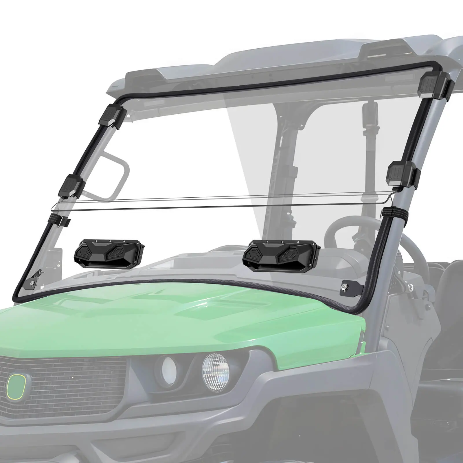 StarknightMT Vented Full Windshield Compatible with 2018+ Gator XUV 835E 835M 865E 865M, 2‐in‐1 Farm & Ranch Front Window Scratch‐Resistant Hard Coated PC Clear Heavy‐Duty Windscreen Parts