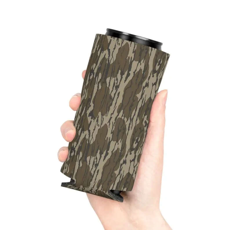 Camo Can Cooler Cover With Real Hunting Camouflage Bottomland |  | Original Bottomland