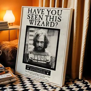 Wanted Poster Prints, Wall Art Have You Seen This Wizard Decor For Magic Themed Room, Black And White Prison Poster, Without Framed