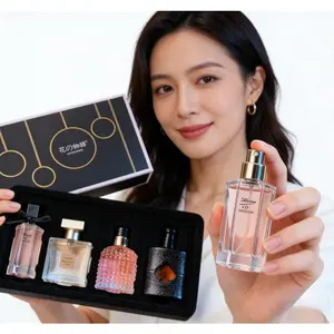Four-Piece Perfume Set Fragrance Gift Set Ideal for Dates, Shopping, Travel, Birthday Gifts, Holiday Presents, Perfect Gift for Her