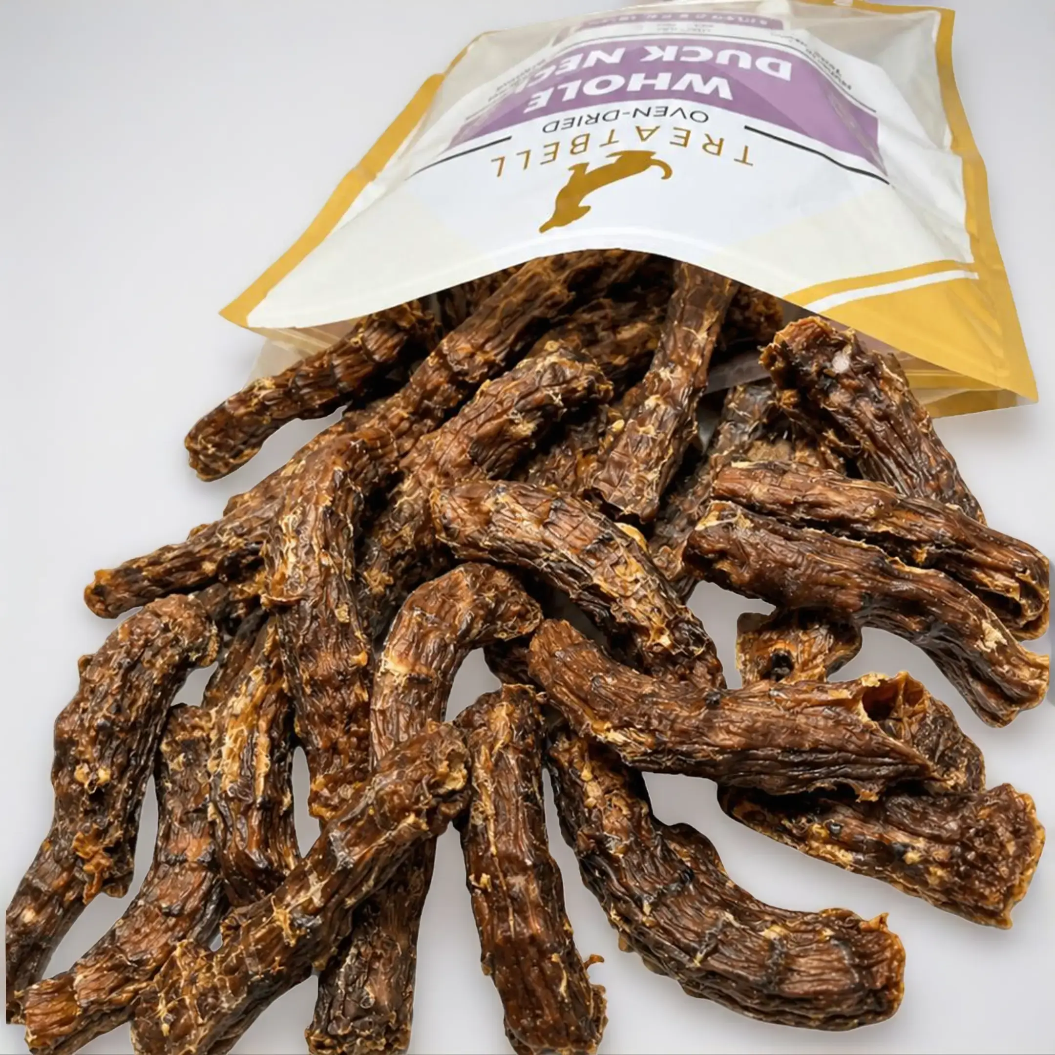 2LB DuckNeckPieces Oven-Dried Dog Treats ,Firm & Crunchy Texture, High-Protein Low-Fat Dental Treats, for Joint Health & Oral Hygiene Small to Large Dogs