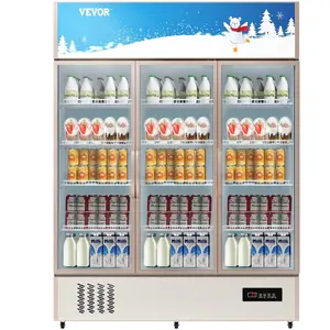 VEVOR Commercial Refrigerator, Display Fridge Upright Beverage Cooler, Glass Door with LED Light for Home, Store, Gym or Office, (35 cu. ft. Triple Swing Door)VEVOR Super Brand Day