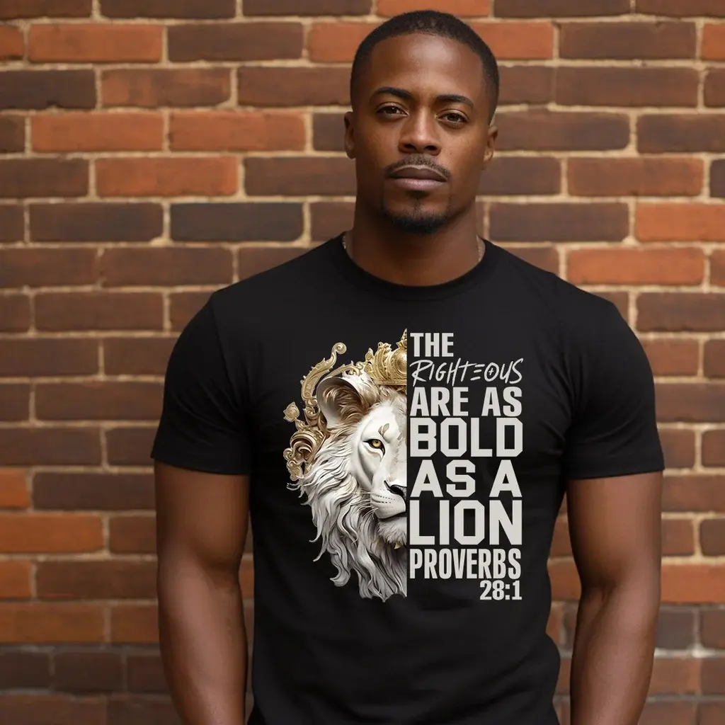5-Pack or 10-Pack Lion Head Proverbs Cream DTF Heat Transfer - DIY TShirt Printing