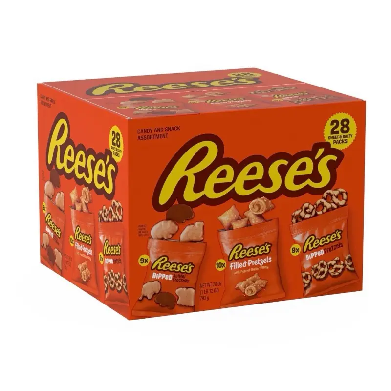 Reese’s Assorted Snack Pack – Dipped Animal Crackers, Filled Pretzels, and Dipped Pretzels