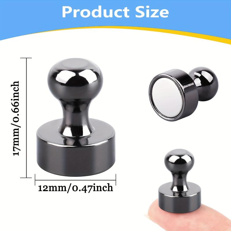 18 Color Transparent Magnetic Magnets, Magnetic Nail Art Magnets for Office Whiteboard, Fridge, Notes & Photos Decor, Durable Iron Magnet