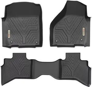 TPE Floor Mats fits Compatible with: 2013-2018 Ram 1500 Quad Cab, 2019-2023 Ram 1500 Classic, All Weather, Waterproof