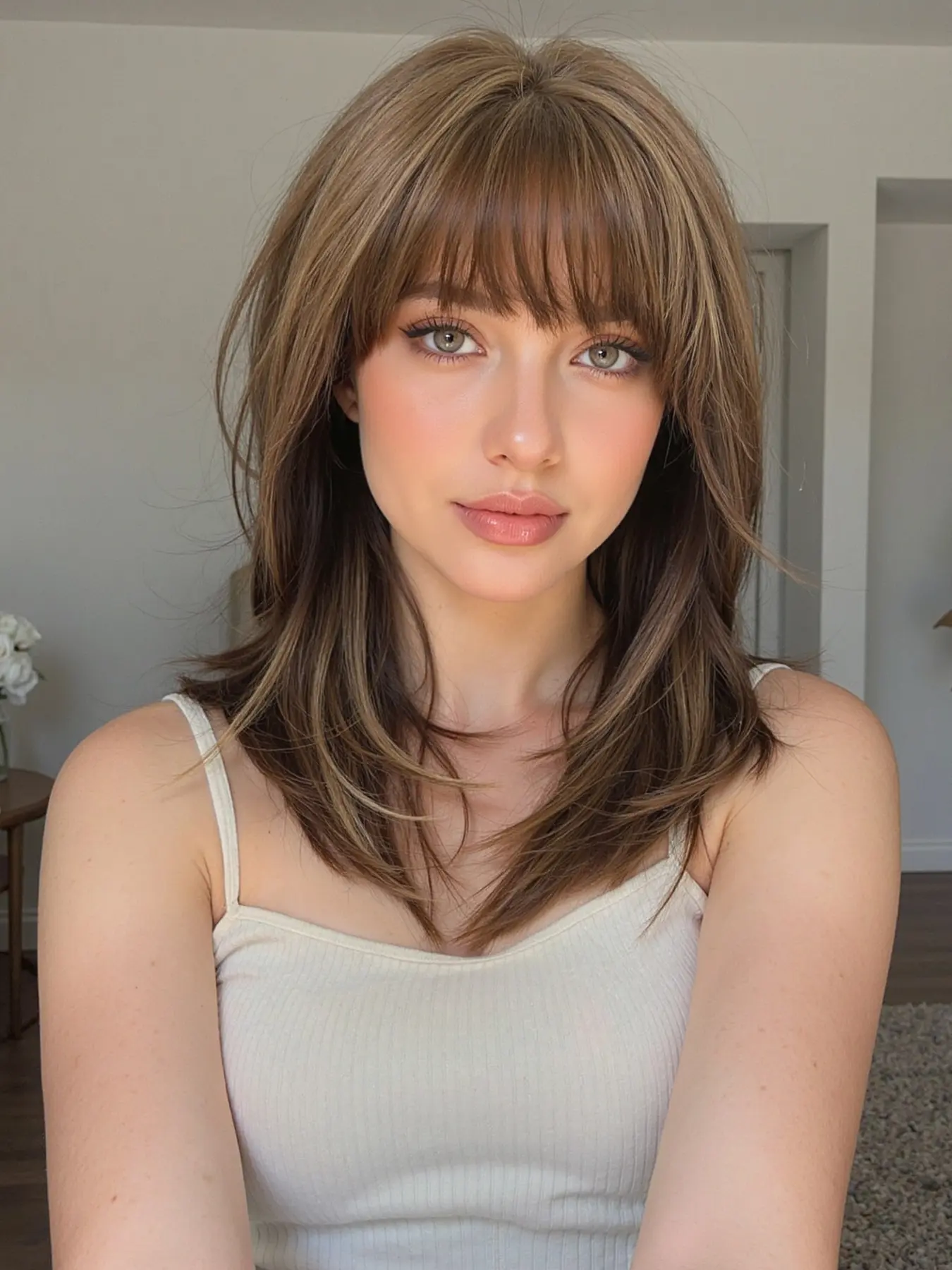18 Inch Short Wig with Bangs, Straight Bob Wigs, Synthetic Hair for All Seasons, Versatile Daily Wear for Women of Any Age