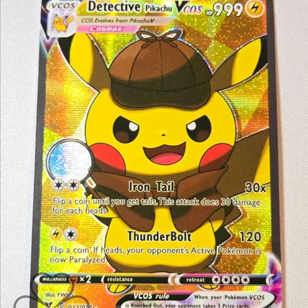 Detective Pikachu Custom Fan Art Non-Sports Trading Card - Single Collectible Item for Card Collecting, Not Tournament-Ready, With Display Compatibility