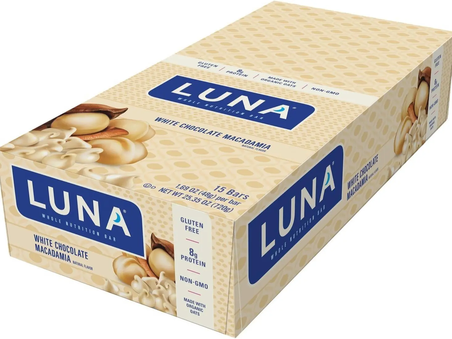 Clif, Bar Luna White Chocolate Macadamia 15 Count, 25.35 Ounce