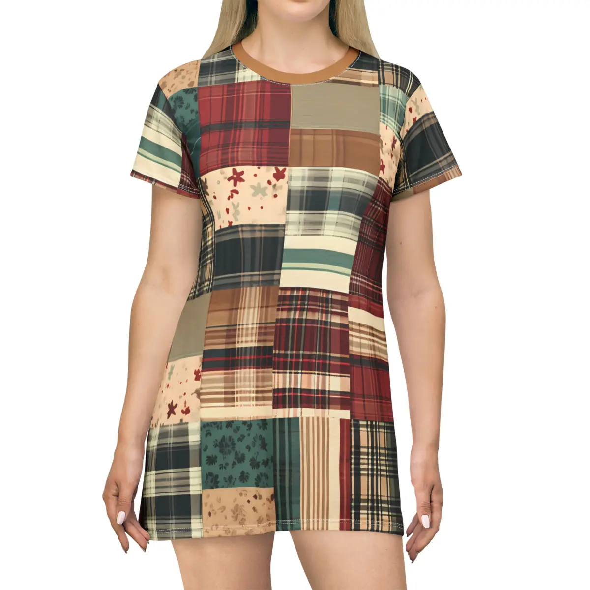 Bridesmaid Shirts | Girls Trip Shirts | Plaid Shirt | Bridal Party Flannel Shirts | Custom Shirt | Bachelorette Shirts | T-Shirt Dress AOP