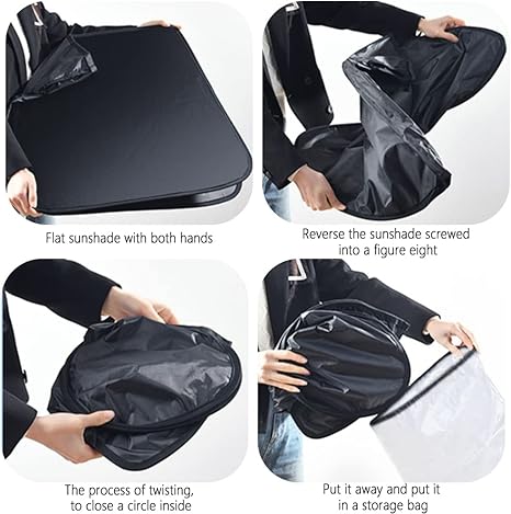 Foldable UV Protection Windshield Sunshade, Car Front Window Heat Insulation Sunshade, One Second Installation, Easy Storage, Compatible With Multiple Car Models, Men's and Women's Car Exterior Accessories, Car Supplies