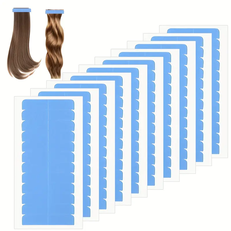 240 Pieces Hair Extension Adhesive Strips, Invisible Waterproof Dual-Sided Hair Tape, False Hair Tape, Hair Extensions Tape