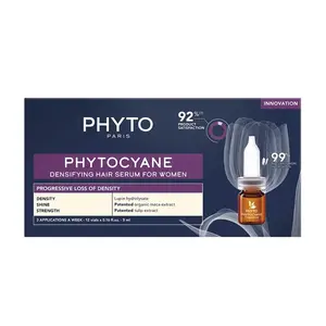 Phytocyane Women's Densifying Hair Serum -12 Vials Haircare for Hereditary or Age Related Hair Loss