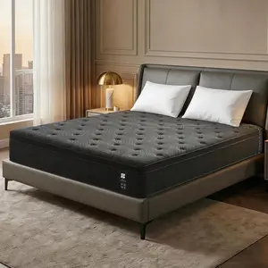 12"14" 16'' Gel Memory Foam Hybrid Pocket Spring Mattress & Lumbar Support Individual Pocket Spring for Motion Isolation Pressure Relief Twin Full King Queen Mattress Soft and Comfortable edge mattress topper