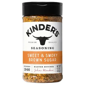 Kinder's Sweet & Smoky Brown Sugar Seasoning 9.3 oz Premium Quality Master Butcher John Kinder Founded 1946