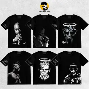 Rap Legends Tribute: Tupac Shakur, The Notorious B.I.G., MF DOOM, XXXTentacion, Lil Peep & Eazy-E Vintage Tee, Unisex Rap Shirt, Rap Tee, Music Fans Shirt, Rapper Merch Gift for Him Gift For Her, Y2K Womenswear And Menswear Top Crewneck Apparel
