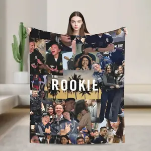 Limited The Rookie Flannel Blanket  Soft Warm Blanket for Couch Chair Airplane Travel Fluffy Suitable for beds and sofas can also be given as a gift