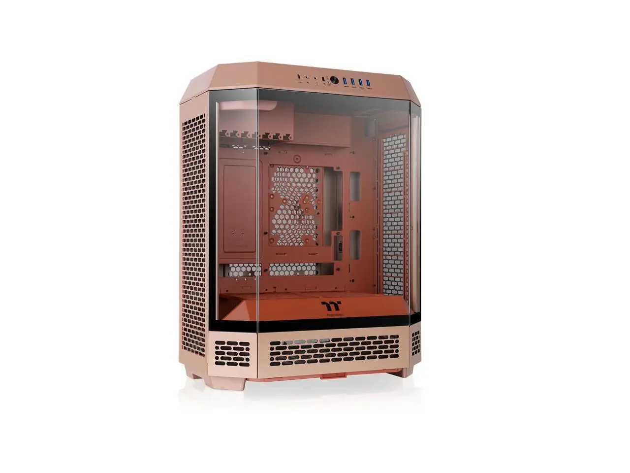 Thermaltake Tower 600 Mid Tower; 2x140mm CT Fans Included; 420mm Radiator Support; 400mm GPU Clearance; Hidden Connector Support; Rotatable PCIe Slots; Gravel Sand; CA-1Z1-00MGWN-00