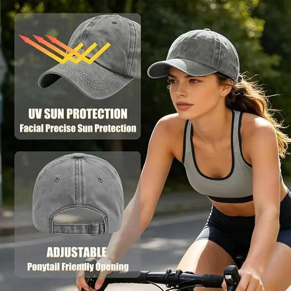 Vintage Washed Baseball Cap, Classic Adjustable Dad Hat for Men and Women Retro Washed Baseball Cap, Casual Outdoor Dad Hat for Travel, Walking and Daily Wear