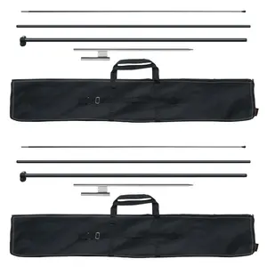 VEVOR Feather Flag Pole Kit, 2 Packs Swooper Flag Pole 12.7 ft, Sign Flag Poles for Business Advertising Flags Outdoor, with Ground Stakes and A Carrying Bag (Flag Not Included)