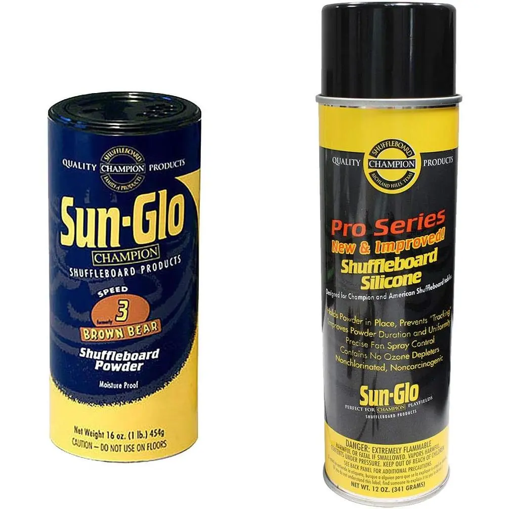 Silicone Shuffleboard Spray (12 oz.) & #3 Speed Shuffleboard Powder Wax (16 oz.) Combo