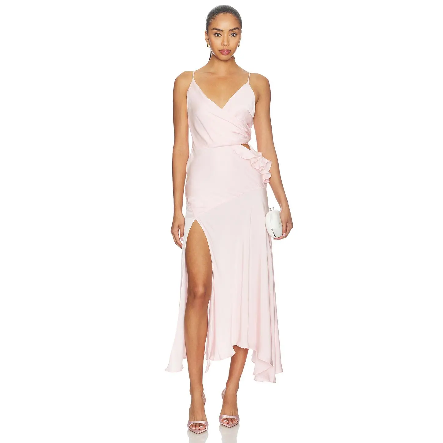 Bardot x REVOLVE Sorrel Mock Wrap Maxi Dress in Baby Pink