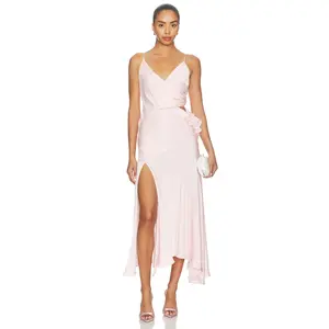 Bardot x REVOLVE Sorrel Mock Wrap Maxi Dress in Baby Pink