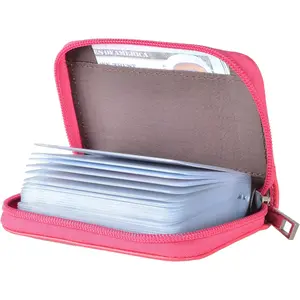 Credit Card Holder Zipper Wallet With 26 Card Slots