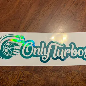 Only turbos 12 inch vinyl vehicle window decal