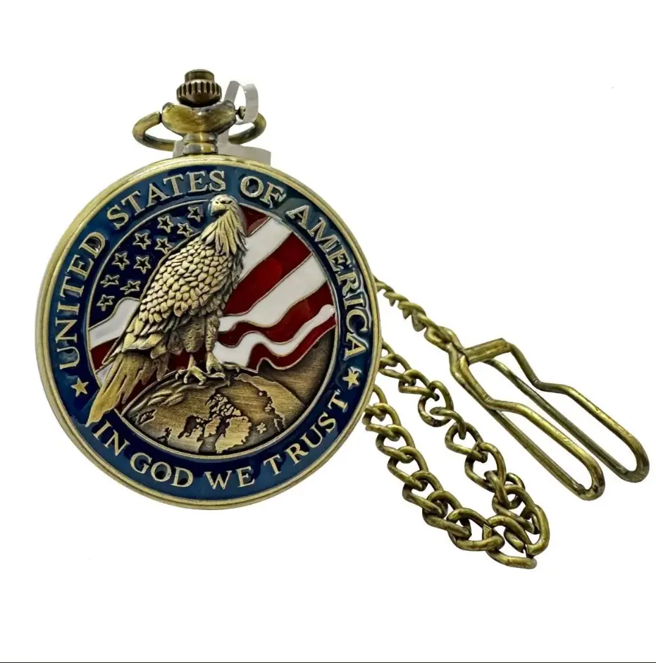 49008 - Invicta Vintage Americana Pocket Watch - 47mm, Bronze