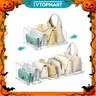 【Purse Station】Vtopmart Free-Adjustable Purse Organizer for Closet with 2 Base, Clear Handbags Storage Organizer, Fits Different Bag Sizes & Closet Shelf, Expandable Plastic Shelf Dividers for Handbags,Wallets,Organization Hacks, Fall reset, Black Friday