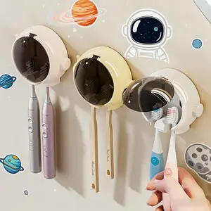 Space Astronaut Toothbrush Holder, No Punching Required, Cute Bathroom Storage Solution, Hygienic Rack, Perfect Christmas Gift, Bathroom Accessory