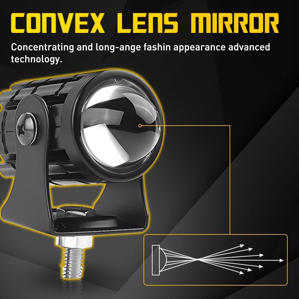 2x LED Motorcycle Spot Light Headlight Driving Fog Auxiliary Lamp Yellow White 2x LED Motorcycle Spot Light Headlight Driving Fog Auxiliary Lamp Yellow White