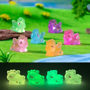10/20 Pieces Micro Landscape Creative 6 Colors Luminous Lying Unicorn Figurines Gardening Landscaping DIY Decoration Accessories Mini Ornaments