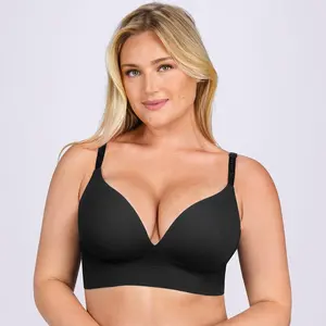 Shapellx Seamless Embrace Wireless 4-Row Back Closure T-Shirt Bra Nylon Clothes