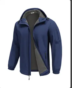 COOFANDY Mens Softshell Hooded Fleece Lined Windbreaker Jacket Waterproof Windproof Jacket Outdoor Winter Jacket