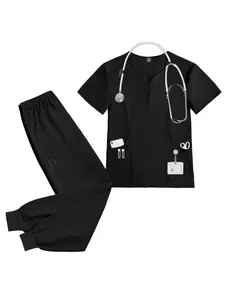 Pharmacy Pharmacist Uniform Soft Care Scrub Set Elastic Workwear Men's Hospital Scrub Set Doctor Nurse Scrub Set