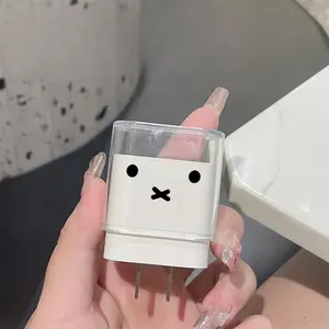 ​​Miffy Kawaii 18/20W Fast Charger Cover Compatible with IPhone 11/12/13/14/15 Pro Max Silicone Anti-Fray Protective Sleeve Gift