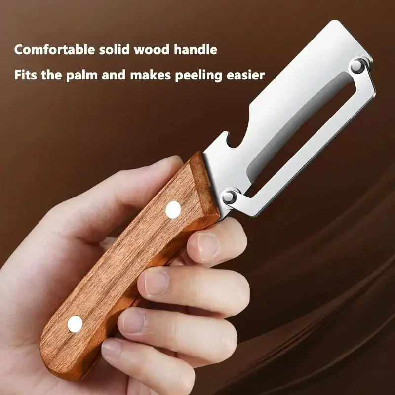 Versatile Multi Functional Stainless Steel Vegetable Fruit Peeler for Kitchen Quick and Easy Sugarcane Pineapple Peeling Efficient Tool for All Fruits and Vegetables