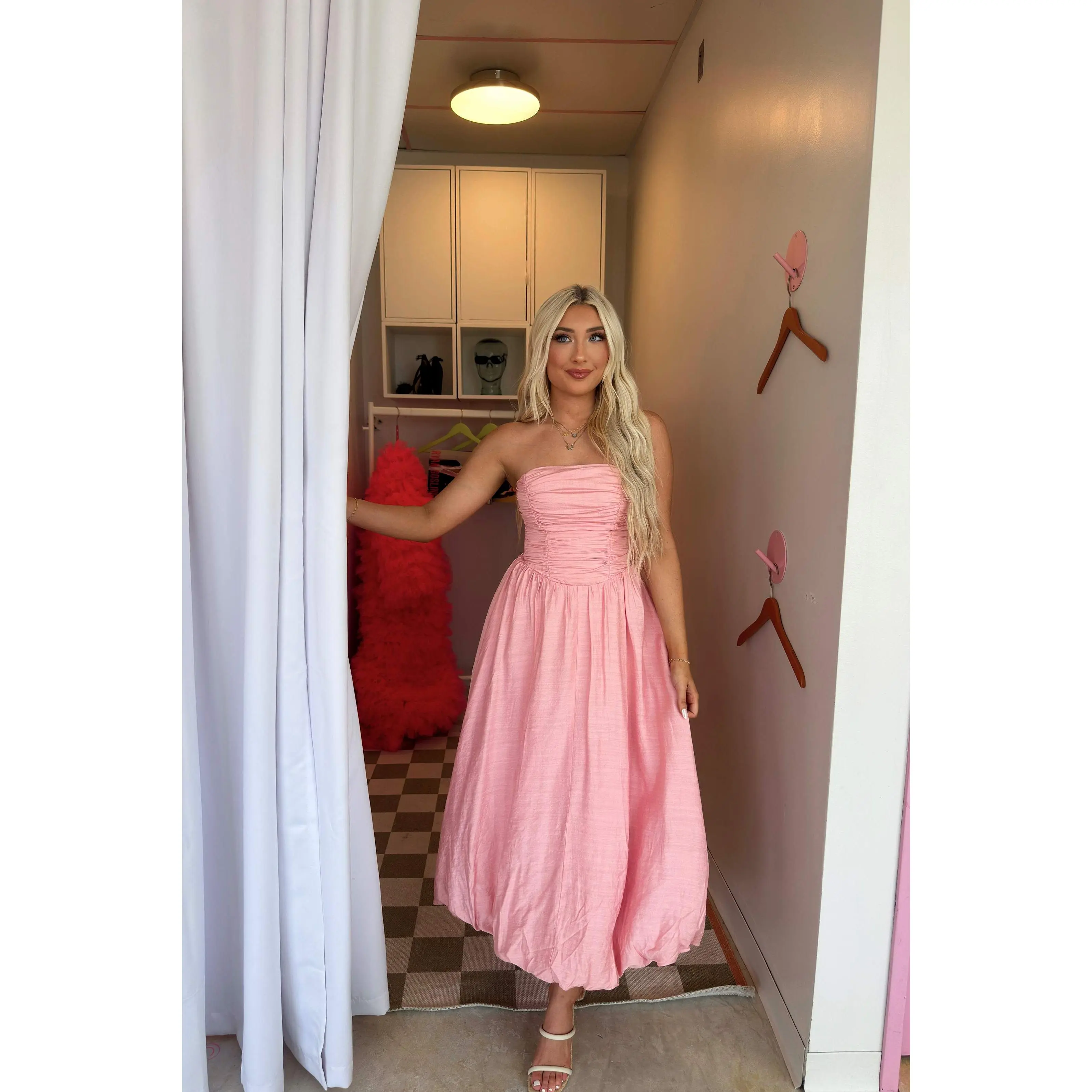 plus size wrap bridesmaid dress Antoinette Dress in Raspberry Red (Detachable Bows) – THE MOMENT