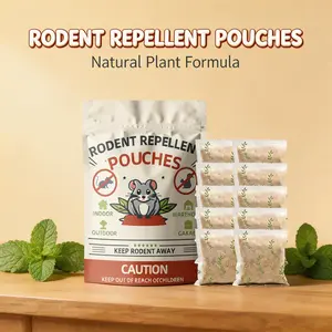Rodent Repellent Pouches (10 Pack) - Peppermint Oil Mouse Deterrent - Keep Mice & Squirrels Out of Home, Garage & Car - Indoor/Outdoor Rodent Control, Made with Natural Ingredients