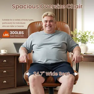 Adjustable Height Back Chair with Wheels - Criss Cross Legged Wide Swivel, Thickened Cushions & Tilt Mechanism, Lumbar Support Ergonomic Design, Mid-Century Faux Leather, Home Office Desk Executive Chairs