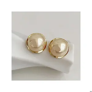 And , Parties , For Shape Asymmetrical Glossy , Stud Circle Half Gentle Classic Simple Pair 1 Fashion Elegant Pearl Earrings Arc , Suitable Weddings Gifts , Travel , Daily Wear